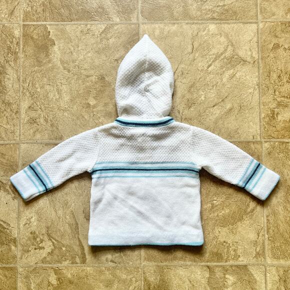 Vtg A Little Angel Toddler Sweater 6-9 Month Rabbit Hooded Cottage Dainty Winter - Picture 4 of 7
